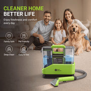 Tusutwr Carpet Cleaner Machine, 18Kpa Suction, Steam Hot Cold Water Modes, Large Dual-Tank Capacity, Pet Odor Eliminator