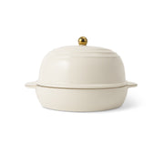 Thyme & Table Ceramic Bread Oven, Cream Glazed Stoneware, Non-Stick, 2-Piece Set, TT2391R-ECOM