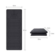 Snailax Full Body Massage Mat with Heat, Electric Vibration Massage Pad, Foldable Design, Black, SL619