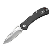 Buck Knives 0722 Spitfire Pocket Knife, 420HC Steel Drop Point Blade, Black Anodized Aluminum Handle