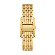 Fossil Raquel Women's Gold-Tone Stainless Steel Watch with Genuine Green Malachite Dial, 26mm ES5341