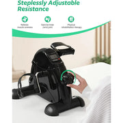UPGO MINI04 Under Desk Bike Pedal Exerciser Portable Foot Cycle Arm & Leg Peddler Machine with LCD Screen Displays, MINI-MC03