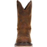 ROCKY Ride Round Toe Roper Boots for Men - Tan - 13 W