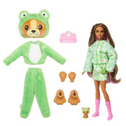 Barbie MTHRK24 Cutie Reveal Puppy as Frog Costume-Themed Series Doll & Accessories with 10 Surprises