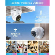 ZOSI 8SN-2255AW4-20 4K POE Security Camera System, White