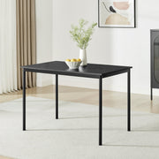 Mainstays MS1502125171011 Casual Wood and Metal Rectangular Table, Black finish for Indoor