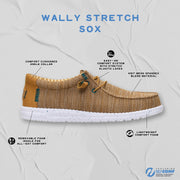 HEYDUDE Wally Stretch Sox Men's Loafers, Breathable Knit, Memory Foam Insole, Black, Size 8M, 41898-060