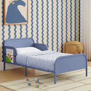 Delta Children Magic Magnet Toddler Bed with Customizable Magnets, Built-In Book Storage, Denim Blue