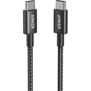 Anker USB-C to USB-C Charging Cable, 6ft, 60W Fast Charging, Braided Nylon, White, 7699950