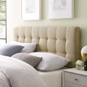 Modway Lily Upholstered Fabric Headboard, Tufted Beige Polyester, Adjustable Height, Queen AMZ-5041-BEI