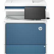 HP Color LaserJet Enterprise Flow MFP 5800zf, 4-in-1 Multifunction Printer Copier Fax Scanner, 45 ppm, 1200 x 1200 dpi, Automatic Duplex, USB, White