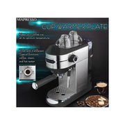 Mixpresso STGCM15-SS/BK Espresso Maker With Milk Frother, 15 Bar Black