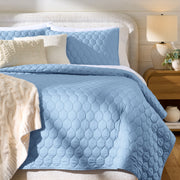 Better Homes & Gardens Tencel Quilt, Full/Queen, Light Blue, Reversible, Breathable, 90x92 in, BH14100136472C