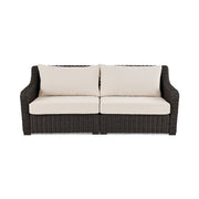 Better Homes & Gardens Bellamy Outdoor Patio Sofa, Dark Brown Wicker with Cream Cushions, 3-Seater, BH57STWMTS27803