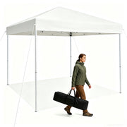 Patbrela 10x10 Pop Up Canopy Tent, Instant Setup, Portable Straight Leg, White