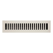 MODERN SOLID BRASS FLOOR/WALL REGISTER - BRUSHED NICKEL - 2-1/4 X 12 3-1/2 X 13-5/16 OVERALL