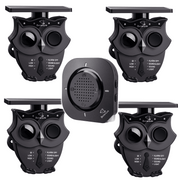BetterLink Solar Wireless Driveway Alarm System, 1/2 Mile Range, IP65 Weatherproof Motion Sensors, 120dB Siren, Remote Doorbell, Includes Receiver and 4 Sensors, AU-NS001-1R4S
