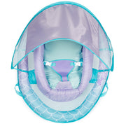 SwimWays Infant Baby Spring Float with Adjustable Sun Canopy, UPF 50+ Protection, Light Purple Mermaid, Medium, 6063764