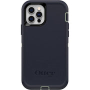 OtterBox Defender Series Screenless Edition Phone Case for iPhone 12 and iPhone 12 Pro, Multi-Layer Protection, Belt-Clip Holster, Varsity Blues Sage/Blue, 27-54137-E48-NR