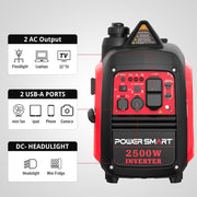 PowerSmart HB5020C 2500W Gas Inverter Portable Generator