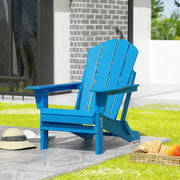 Westintrends Outdoor Folding HDPE Adirondack Chair, Patio Seat, Weather Resistant, Pacific Blue 1