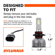 Sylvania 9005 LED Fog Light Bulbs, 6000K Cool White, Long-Lasting, No Polarity, Pack of 2