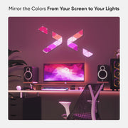 Nanoleaf Shapes Mini Triangles Smarter Kit, 9 Multicolor Smart LED Wall Light Panels, NL48-0003TW-9PK
