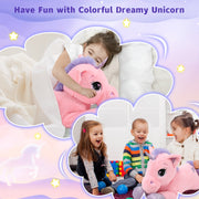 MorisMos Giant Unicorn Stuffed Animal, 32-Inch Ultra-Soft Pink Plush Toy with Zipper for Easy Cleaning