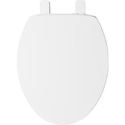 Bemis U2998SLP 000 Mayfair One Fit Plastic Toilet Seat, Universal Fit for Round and Elongated Toilets, White