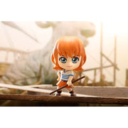Hot Toys One Piece Nami Cosbaby Collectible Bobble Head, 4 in Tall, Mid-Action Pose with Quarterstaff, COSB1056