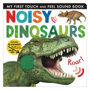 Tiger Tales Noisy Dinosaurs Board Book, Interactive Touch and Feel with 6 Dinosaur Sounds, On/Off Switch, Multicolor
