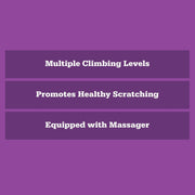 Vibrant Life CT230523 7-Level 65 Multi-Functional Cat Tree Activity Tower with Hammock Brown & Cream