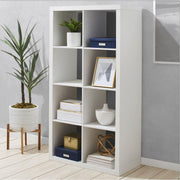 Hometrends BH61100005913WH 8 Cube Bookcase Organizer in White, 56''