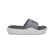 Under Armour Ignite Pro 8 Fixed Band Slides, Castlerock Grey, Size 10, Men's