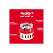 Milwaukee 48-36-1006 2 in. Alloy NPT Forged Aluminum Die Head (1-Piece)
