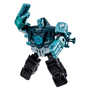 Hasbro Transformers Generations Age of the Primes Deluxe Micronus Prime 5.5-Inch Articulated Action Figure with Chimera Stone Accessory, Turquoise