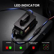 LiTime 58.4V 18A Lithium Battery Charger for 48V LiFePO4 Battery, IP65 Waterproof, AC-DC Smart Charger for Golf Cart, Electric Outboard, Boat, L51.2V18A-GC-WP
