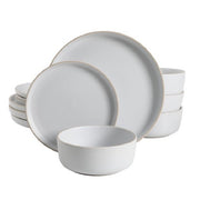 Gibson Overseas Inc.128125.12R Everyday Essential White Dinnerware Set, 12-Piece Set