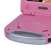 ProScan Portable DVD Player, 7-Inch Widescreen Display, Built-In Stereo Speakers, Pink, PDVD7049-PINK