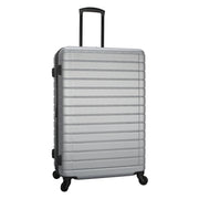 Protege PG54100147016SL Vacationer 28-inch Checked Expandable Hardside Luggage With 360-Spinner Wheels and Divider Pockets, Silver