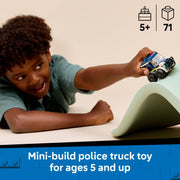LEGO City Brick Rides Police Truck Building Toy for Kids, 71 Pieces, Multicolor, Ages 5 and Up, 6581041