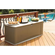 Rubbermaid Deck Box with Seat, Extra Large, 120 Gal., 16 cu. ft., Olive Steel (FG5E3900OLVSS)