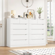 Homfa HOS-PB-183 6 Drawer Vertical Chest of Drawers White Dresser, White