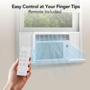 Comfort Zone 5,000 BTU Window Air Conditioner, Remote Control, Digital Display, 4 Modes, 4 Fan Speeds, 24-Hour Timer, Sleep Mode, Eco Mode, White
