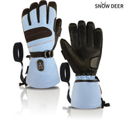 SNOW DEER Heated Gloves for Men Women, Blue, XXL