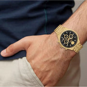 Versus Versace VSP971021 Colonne Chronograph Stainless Steel Bracelet Mens Watch, 44mm - Gold Tone