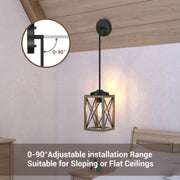 DEWENWILS Metal Rustic Hanging Farmhouse Pendant Light