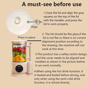 Jinyi Automatic Nut Milk Maker Countertop Blender, 50oz Glass Jar, 7 Functions, Adjustable Speed, White