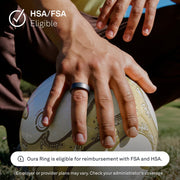 Oura Ring 4 Stealth Smart Ring, All-Titanium, Health Tracker with Smart Sensing, Water Resistant, Long Battery Life, Size 7, JZ90-54218-07