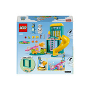 LEGO Bluey Playground Fun with Bluey and Chloe, 104-Piece Building Set, Includes Minifigures, Colorful Interactive Playground